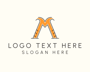 Fashion Designer - Construction Business Letter M logo design