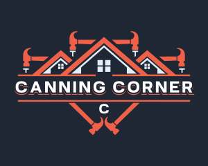 Hammer Construction Roofing logo design