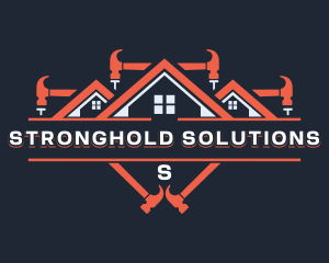 Hammer Construction Roofing logo design