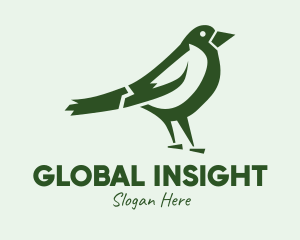 Finch - Green Sparrow Bird logo design