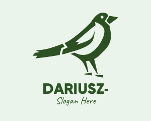 Sparrow - Green Sparrow Bird logo design