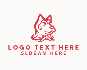 Animal - Dog Scout Scarf logo design