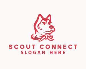 Dog Scout Scarf logo design