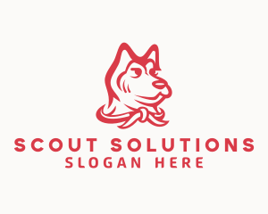 Scout - Dog Scout Scarf logo design