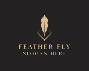 Author Feather Pen logo design