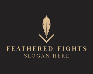 Author Feather Pen logo design