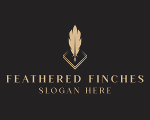 Author Feather Pen logo design