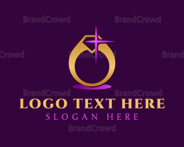 Gold Diamond Wedding Ring Logo