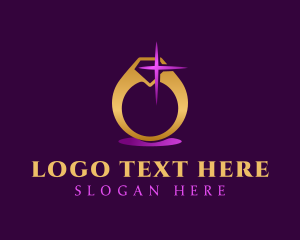 Jewelry Store - Gold Diamond Wedding Ring logo design