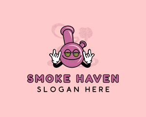Smoke - Marijuana Bong Smoke logo design