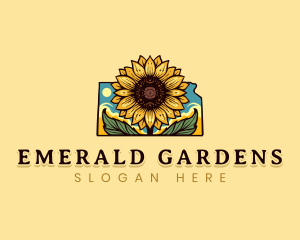 Garden Sunflower Kansas logo design