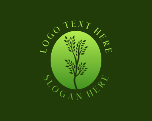 Vegan - Simple Organic Plant logo design