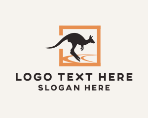 Outback - Wild Kangaroo Marsupial logo design
