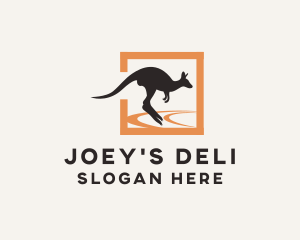 Joey - Wild Kangaroo Marsupial logo design