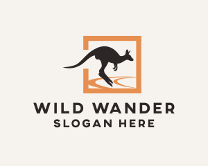 Wild Kangaroo Marsupial logo design