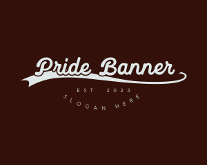 Quirky Retro Banner logo design