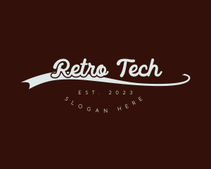 Quirky Retro Banner logo design