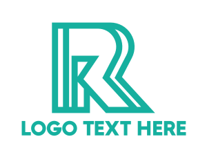 Producer - Abstract Outline R logo design