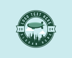 Shipping - Airship Cargo Zeppelin logo design