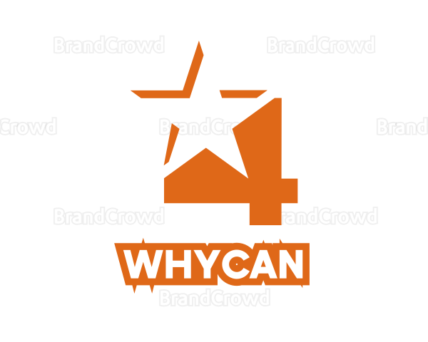 Orange Star Number 4 Logo