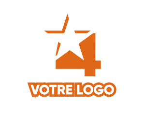 Orange Star Number 4 Logo