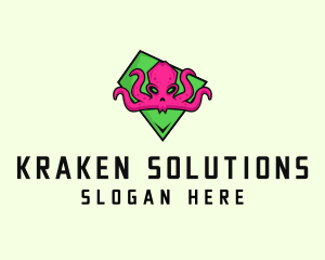 Kraken Octopus Gamer logo design