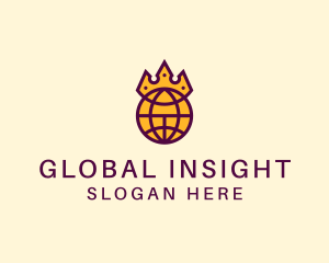 Global Royal Empire Crown logo design