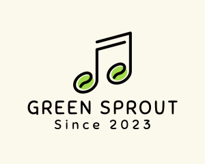 Organic Seed Music Note logo design