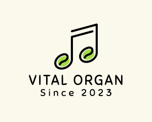 Organic Seed Music Note logo design