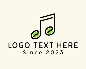 Pop - Organic Seed Music Note logo design