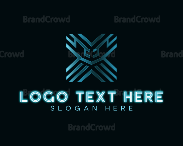 Futuristic Technology Letter X Logo