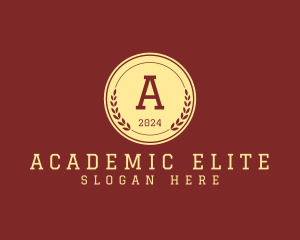 Highschool - Academic Wreath Badge logo design