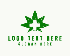 Herbal - Medical Cross Marijuana logo design