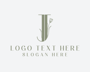 Plant - Elegant Floral Nature Letter J logo design