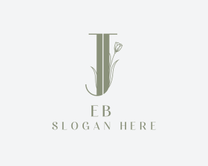 Elegant Floral Nature Letter J Logo