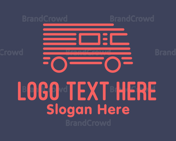 Red Van Truck Stripe Logo