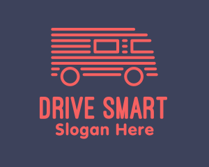 Motorist - Red Van Truck Stripe logo design