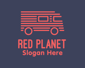 Red Van Truck Stripe logo design