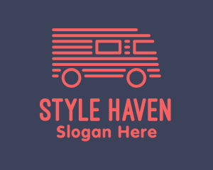 Motorist - Red Van Truck Stripe logo design