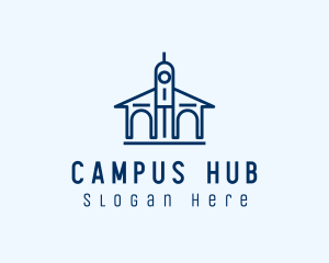 Blue University Building logo design