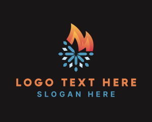 Heat - Ice Flame Ventilation logo design