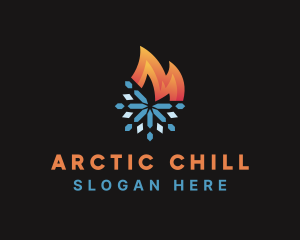 Ice - Ice Flame Ventilation logo design
