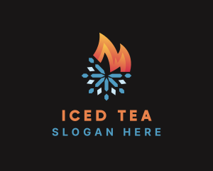 Ice Flame Ventilation logo design