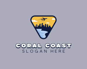 City Beach Travel logo design