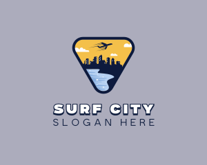 City Beach Travel logo design