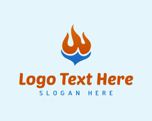 Gas Station - Ice Fire Thermos Cooling logo design