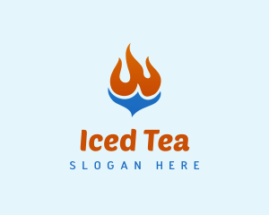 Ice Fire Thermos Cooling logo design