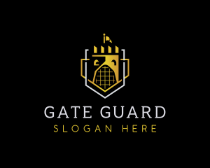 Gate - Golden Castle Shield logo design