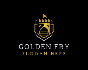 Golden Castle Shield logo design