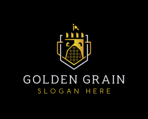 Golden Castle Shield logo design